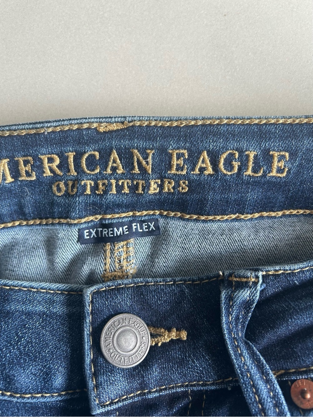 America Outfitters Men’s Extreme Flex Siim Blue Denim Jeans  30X28 - Picture 7 of 14